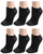 Avia Womens Performance Moisture Wicking Mesh Vent No Show Socks -6 Pack-  Black  Shoe Size 4 - 10