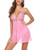 Avidlove Women Sexy Babydoll Lace Lingerie Strap Chemise Halter Nightwear V Neck Sleepwear Pink M