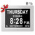 [8 Alarms] Large Day Date Clock Digital Calendar for Memory Loss Elderly Seniors Dementia Sufferers Alzheimers Products Wall Vision Impaired Patients Kids Room (8'' White)