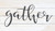 Gather Script Whitewash 24 x 14 Wood Pallet Wall Plaque Sign