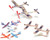 Balsa Wood and Foam Airplane Set - 2 Balsa Wood Rubberband Propellor Planes  2 Sling Shot Balsa Wood Planes  and 6 Foam Model Plane Kits in 1 Set - Sl