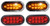 2 Amber 2 RED Oval Oblong 6" Sealed LED Stop Turn Tail Light Kit with Light, Grommet and Plug for Truck Trailer