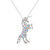 luomart Girls Unicorn Pendant Necklaces Jewelry Gift White Gold Plated Austrian Crystal Birthstone for Kids Teens Women -Mix Light-