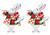 Beistle 59936  2 Piece Jointed White Rabbits  30  Multicolor