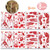 Bloody Footprints Floor Clings  -8 Sheets Bloody Handprints Decal for Halloween Decorations-  Blood Splatter Stickers for Halloween Vampire Zombie Par