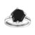 Silpada Black Hex Sterling Silver Ring  Size 8  Size 8