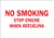 Brady 43434 Aluminum Traffic Sign Industrial  10 X 14  Legend No Smoking Stop Engine When Refueling