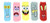 Hyp Spongebob Squarepants Characters Juniors-Womens 5 Pack Ankle Socks Size 4-10