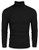 COOFANDY Mens Slim Fit Turtleneck Sweater Casual Knitted Twisted Pullover Solid Sweaters Black