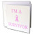3dRose Greeting Cards  6 x 6 Inches  Pack of 12  Breast Cancer IM A Survivor  Pink -gc-201842-2-
