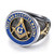 TIANYI Free and Accepted Masons Ring Stainless Steel Mens Freemason Masonic Biker Ring Size 9