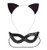 Merroyal Lace Cat Ears Headband Halloween Fancy Dress Cat Woman Hairband Cosplay -Black- -Glitter Cat Headband-Cat Mask-