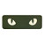 MORTHOME Cat Eyes PVC Morale Patch - Tactical Patch - Hook Fasteners -Green-