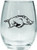 Nordic Promos NCAA Arkansas Razorbacks 15 oz Stemless Wine Glass with Black Team Logo