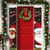 Christmas Porch Sign Santa Clause Deer Christmas Hanging Banners for Holiday Home Indoor Outdoor Porch Wall Christmas Decoration -Black-