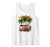 Summer Surfer Beach Hippie Van Bus Surfboard Palm Trees Tank Top