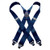 Holdup Classic Series Basic Blue X-Back Suspenders with patented black Gripper Clasp