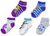 Disney Frozen Girls 5 Pack Shorty Socks  Grey Stripe Multi  Fits Sock Size 5-6-5 Fits Shoe Size 4-7-5
