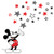 Lambs and Ivy Disney Baby Magical Mickey Mouse Wall Decals - Gray-Red