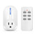 Wireless Outlet Switch with Remote Control - Wirelessly Turn Power On Off Wireless Electrical Outlet Plug for Household Appliances Lamp Light - 1 Pack