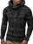 COOFANDY Mens Knitting Pullover Hood Jumper Turtleneck Long Sleeve Sweater Coat