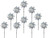 LAVZAN 10 Packs Sparkly Silver Pinwheels Pin Wheel Holographic Spinners Whirl Reflective Pinwheel Scare Birds Away for Garden Party Lawn Kids Decor-Do