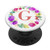 Mint Purple Letter G Initial Hummingbird Flowers Monogram PopSockets Grip and Stand for Phones and Tablets