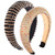 2PCS Rhinestone Padded Headbands for Women Girls Bejewelled Hairbands Delicate Seed Bead Embellished Headbands Wide Velvet Hair Hoop Fashion Hair Acce