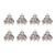 PH PandaHall About 50pcs Triangle Pendants Alloy Chandelier Components Links Antique Silver Tone Charm Links for Necklace Dangle Earring Making