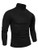 Smokeyojos Mens Black Turtleneck Long Sleeve Casual Mock Turtleneck Slim Fit for Men  Solid Pullover Sweater-Black 36-