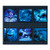 In The Beginning Fabrics Digital Fury Small Dragon 36 Panel  Blue