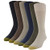 Gold Toe Mens Stanton Crew Socks  6 Pairs  Khaki Marl Assorted  Shoe Size 12-16