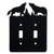 Howling Wolves Double Toggle Light Switch Wall Plate -Double Toggle  Black-