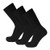 3 Pairs of Premium Cotton Loose Top Diabetic Neuropathy Crew Socks -10-13  Black-