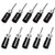 DiCUNO E12 Lamp Holder with 8 Inch Wire Lead  Candelabra Base Light Socket for E12 Incandescent LED Light Bulb  Keyless Phenolic  UL listed -10-Pack-