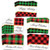 25 Count Christmas Greeting Cards  Pack of 5 Assorted Traditional Plaid Holiday Designs  Seasons Greetings Notecards with Envelopes  25 Mixed Assortm