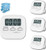 4 Pack Kitchen Timer  Digital Magnetic Back Cooking Timer with Loud Alarm Big Digits Back Stand for Cooking Studying Classroom Bathroom -White-