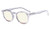 Eyekepper Retro Oval Round Computer Readers Spring-Hinges Reading Glasses Clear Frame -Yellow Lens  2-75-