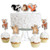 Stay Wild - Forest Animals - Dessert Cupcake Toppers - Woodland Baby Shower or Birthday Party Clear Treat Picks - Set of 24