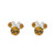 Disney Womens Jewelry Minnie Mouse Silver Plated Brass November Birthstone Stud Earrings