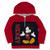 Disney Boys Mickey Mouse Pullover Half Zip Hooded Jacket  Red-Blue  Size 18M