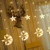 Twinkle Star 138 LED Star Moon Curtain String Lights,Window Curtain Lights with 8 Flashing Modes Decoration Christmas Wedding,Party,Home,Patio Lawn,Warm White