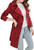 NANJUN Womens Double Breasted Trench Coat Chelsea Tailoring Overcoat -Burgundy 12a-