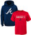 MLB Youth 8-20 Polyester Performance Primary Logo Pullover Sweatshirt Hoodie and T-Shirt 2 Pack Set -Medium 10-12  Atlanta Braves-