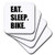 3dRose CST-180385-3 Eat Sleep Bike Passionate About Biking Biker Typography Text Gifts Ceramic Tile Coasters  -Set of 4-
