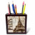 3dRose ph_268320_1 Watercolor Paris Illustration with Eiffel Tower Tile Pen Holder, 5"