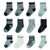 Baby Girl Non Skid Grips Socks 12 Pairs Anti Slip Cotton Dress Crew Socks for Infant Toddler Kids Girls Boy