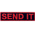 Send It Embroidered Patch Tactical Morale Applique Fastener Hook and Loop Emblem  Red and Black