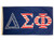Delta Sigma Phi USA Letter Fraternity Flag Greek Letter Use as a Banner Large 3 feet x 5 feet Sign Decor KA -Flag - USA-
