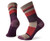 Smartwool Womens Hike Light Striped Crew Bordeaux Medium Womens